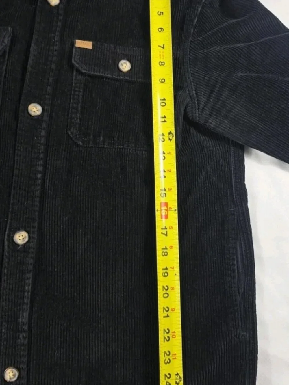 Buffalo David Bitton Jeremias Corduroy Button Shacket Black Men's Size M NWOT